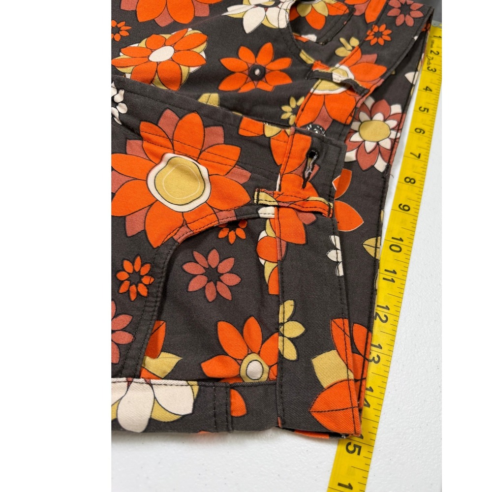 Madcap England Floral Trousers Women 28R Retro 60s Mod Daisy Wide Leg Hippie - Picture 6 of 7